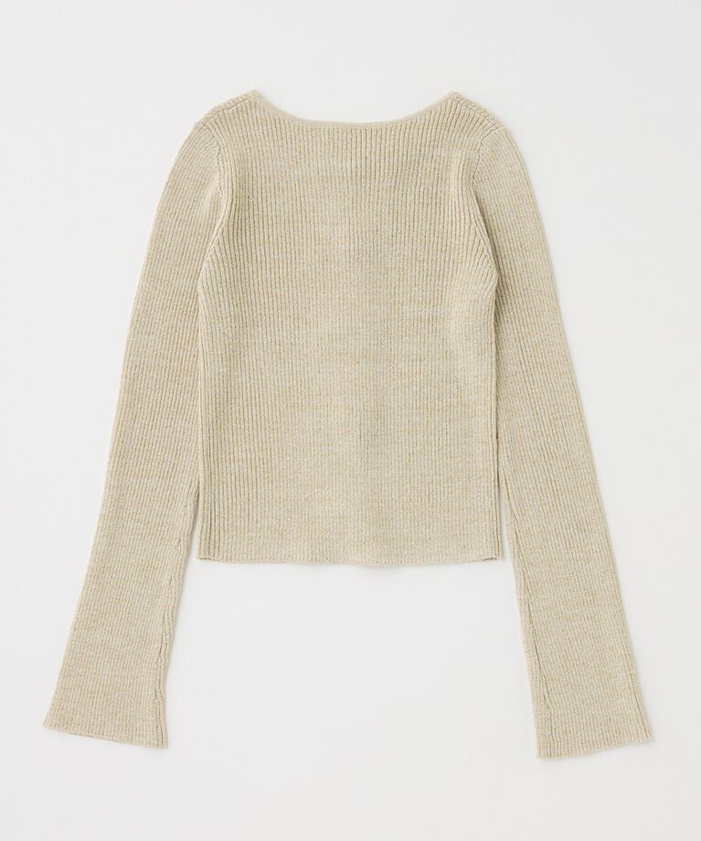 MOUSSY「FRONT RIBBON ニットトップス」|ニット・セーター|