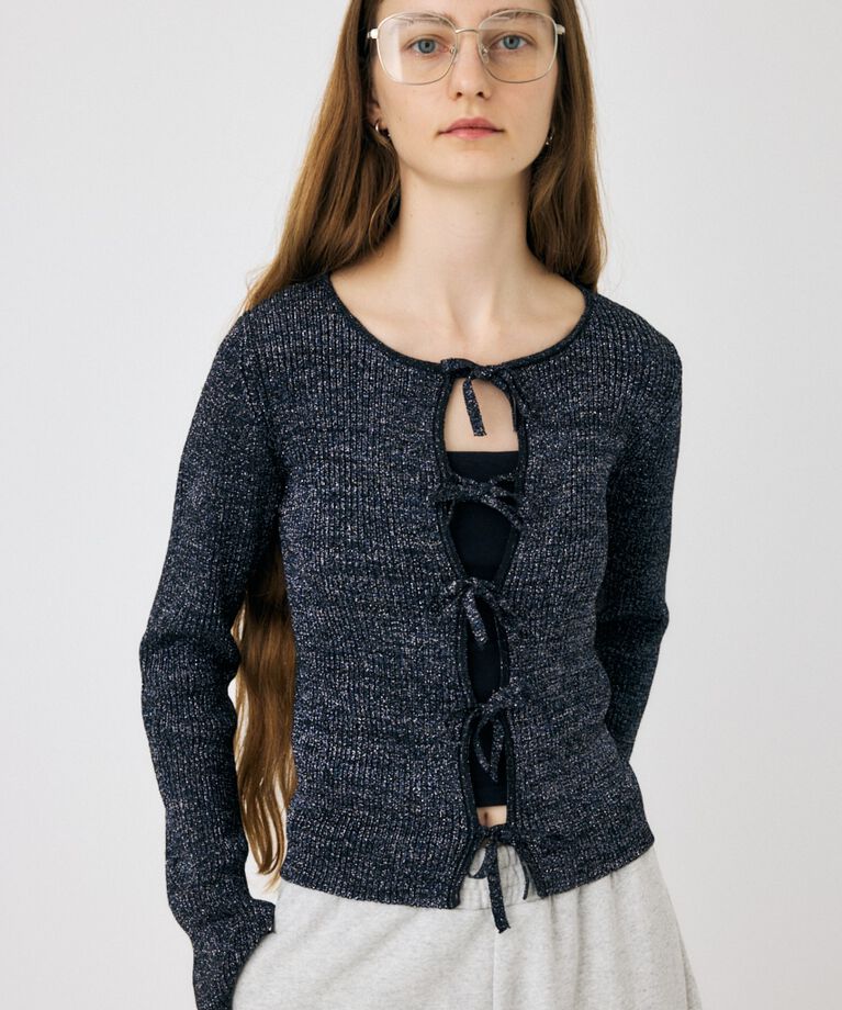 MOUSSY「FRONT RIBBON ニットトップス」|ニット・セーター|