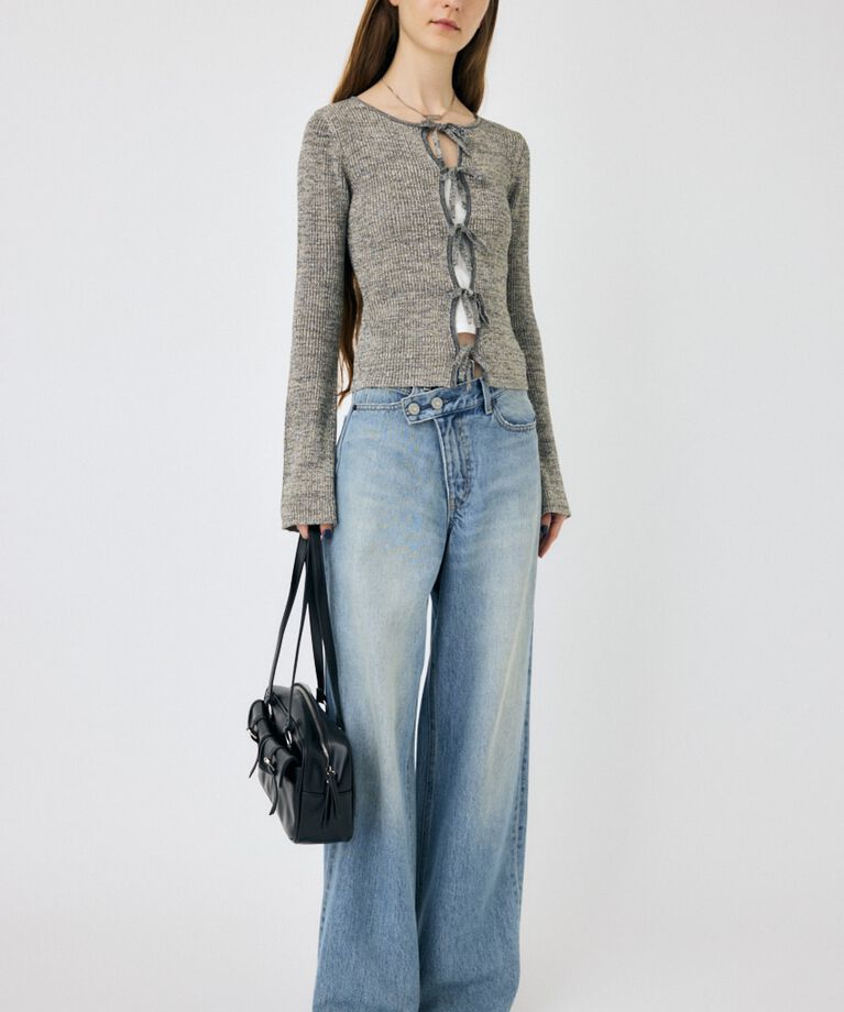 MOUSSY「FRONT RIBBON ニットトップス」|ニット・セーター|