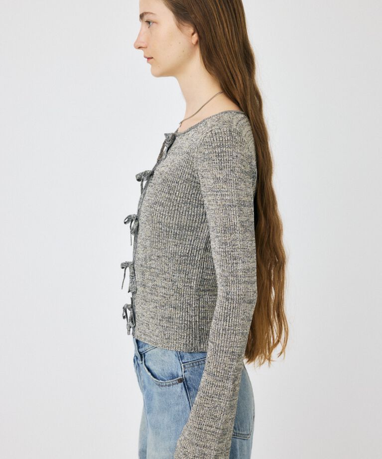 MOUSSY「FRONT RIBBON ニットトップス」|ニット・セーター|