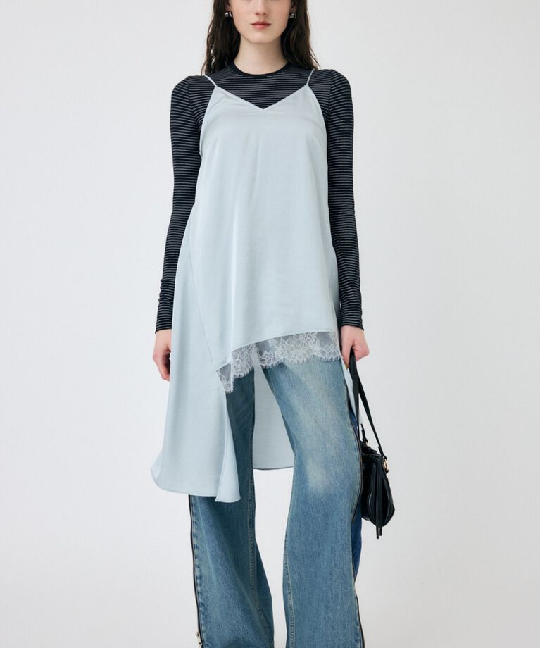 MOUSSY「WASHER スリップドレス」|ワンピース|L/BLU1