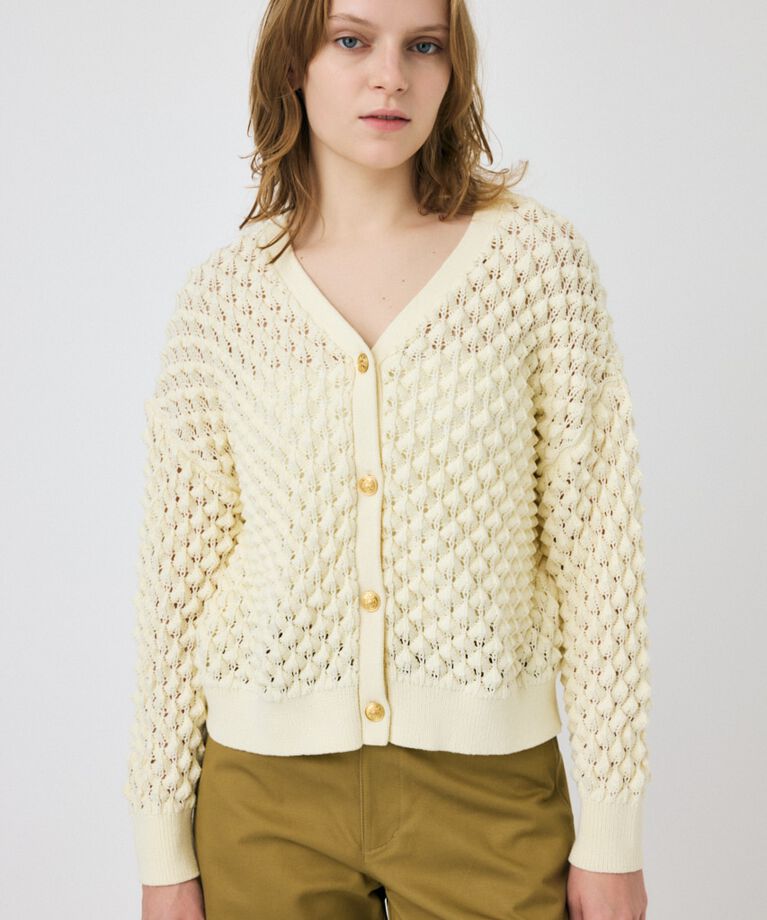 MOUSSY「PEAK STITCH ニットカーディガン」|カーディガン|IVOY3