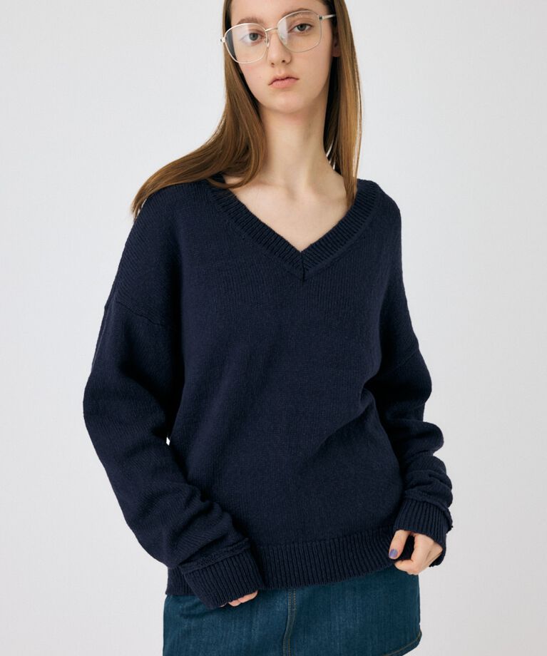 MOUSSY「V NECK セーター」|ニット・セーター|
