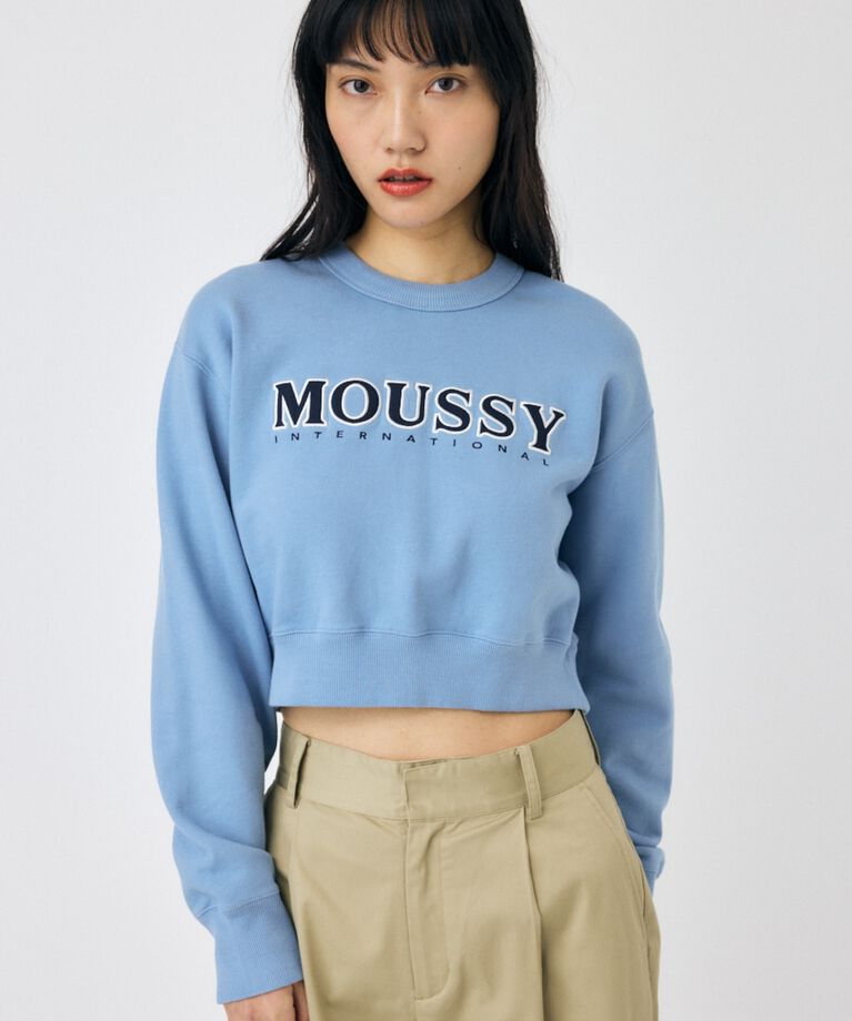 MOUSSY「MOUSSY TWILL アップリケ プルオーバー」|パーカー|L/BLU1