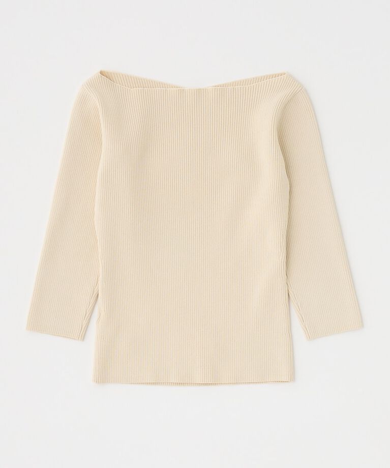 MOUSSY「CROSS OFF SHOULDER ニットトップス」|ニット・セーター|