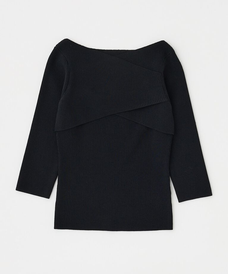 MOUSSY「CROSS OFF SHOULDER ニットトップス」|ニット・セーター|