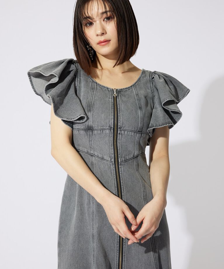 rienda「フリルスリーブマーメイドワンピース」|ワンピース|