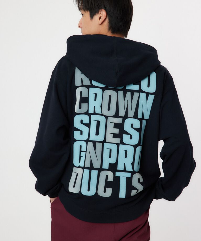 RODEO CROWNS「フロッキーバックロゴパーカー」|パーカー|BLK
