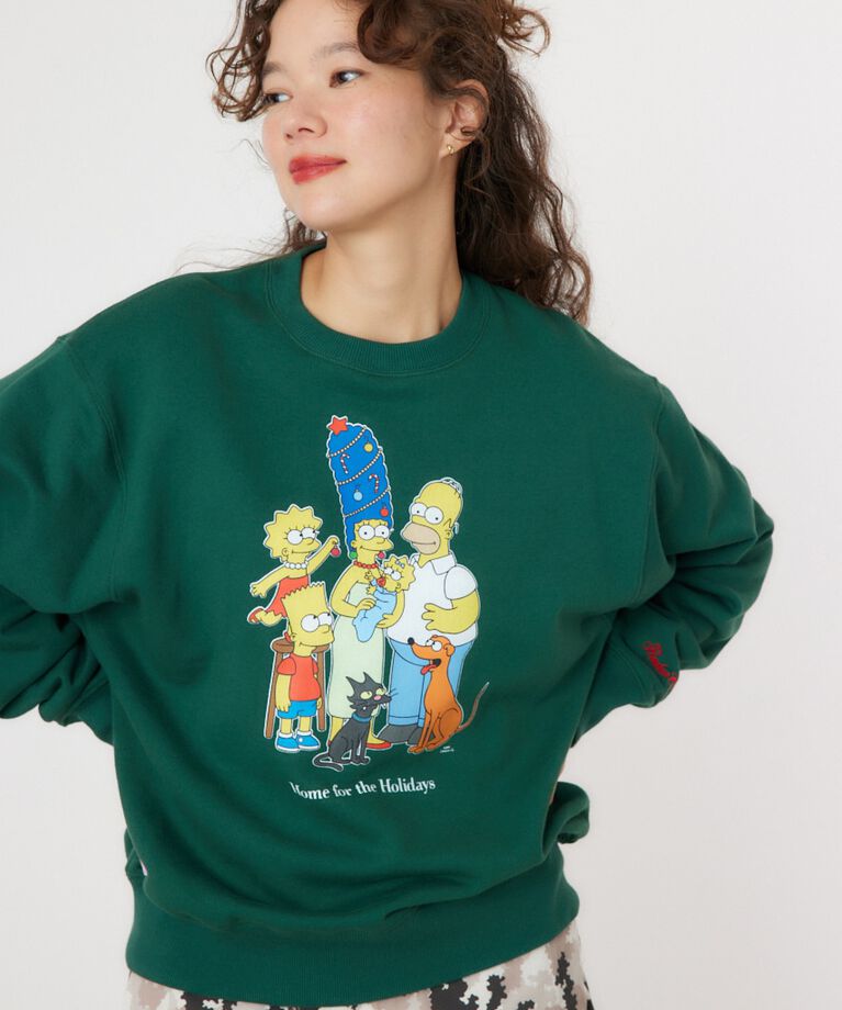 RODEO CROWNS「(THE SIMPSONS)Xmasスウェットトップス」|パーカー|D/GRN3