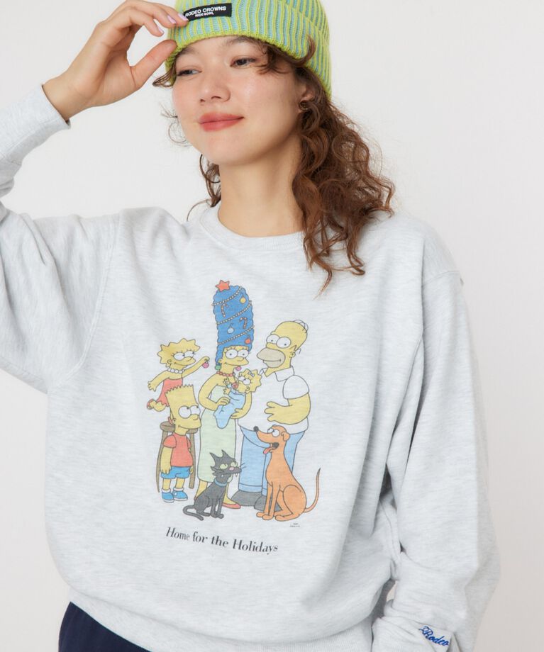 RODEO CROWNS「(THE SIMPSONS)Xmasスウェットトップス」|パーカー|L/T.GRY1