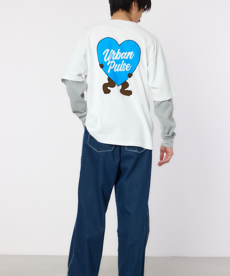 RODEO CROWNS「ハートパネルレイヤードロングスリーブTシャツ」|Tシャツ・カットソー|