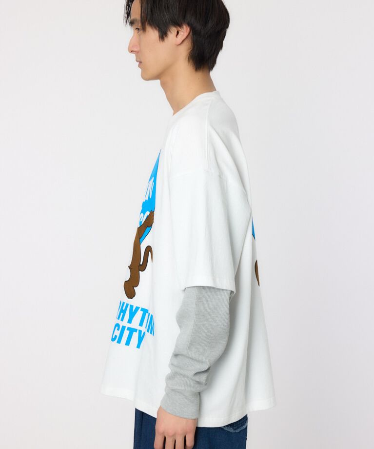 RODEO CROWNS「ハートパネルレイヤードロングスリーブTシャツ」|Tシャツ・カットソー|