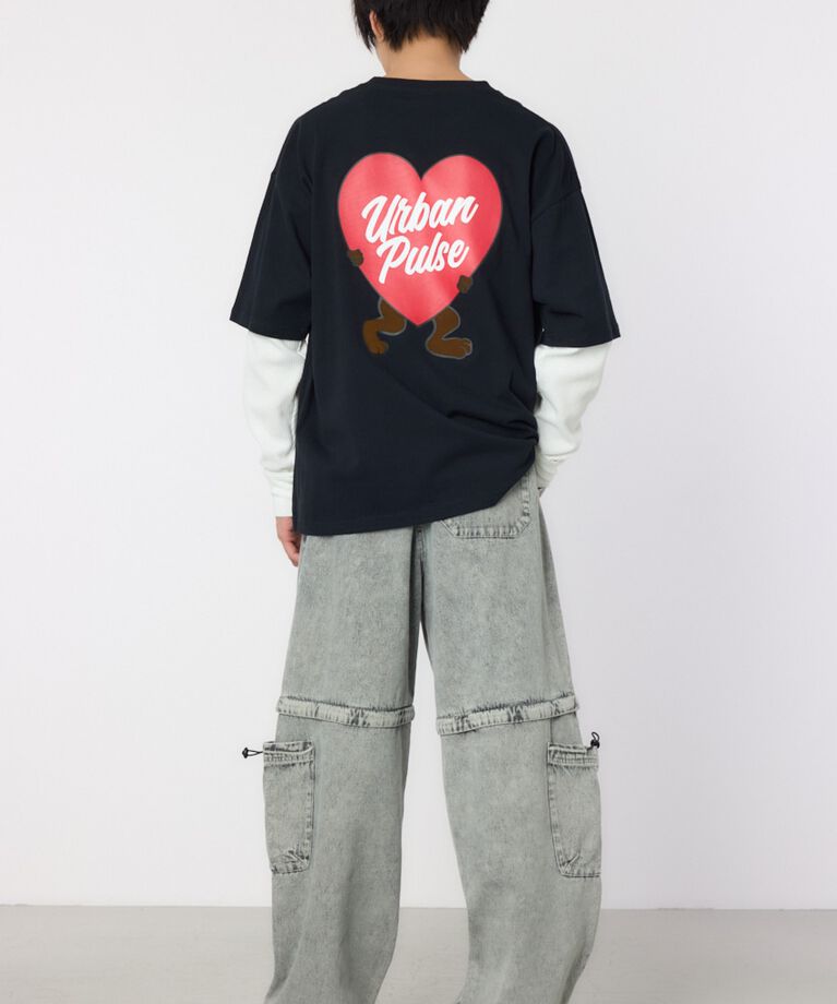 RODEO CROWNS「ハートパネルレイヤードロングスリーブTシャツ」|Tシャツ・カットソー|