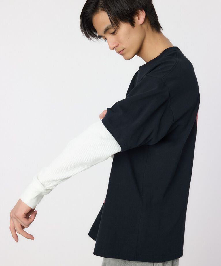RODEO CROWNS「ハートパネルレイヤードロングスリーブTシャツ」|Tシャツ・カットソー|