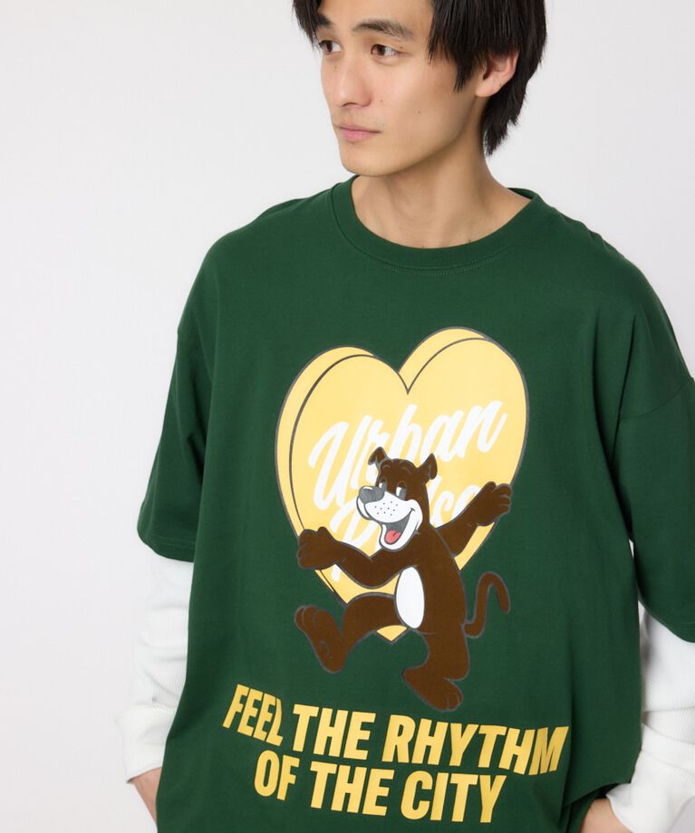 RODEO CROWNS「ハートパネルレイヤードロングスリーブTシャツ」|Tシャツ・カットソー|GRN