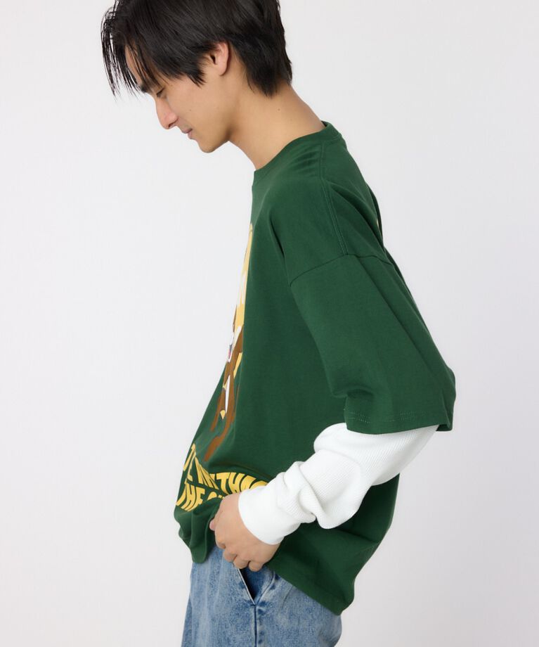 RODEO CROWNS「ハートパネルレイヤードロングスリーブTシャツ」|Tシャツ・カットソー|