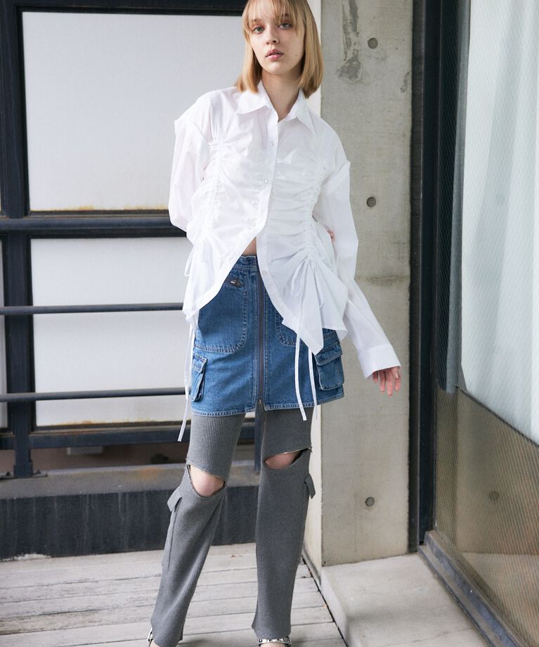 SLY「OPEN SHOULDER DROST シャツ」|シャツ・ブラウス|