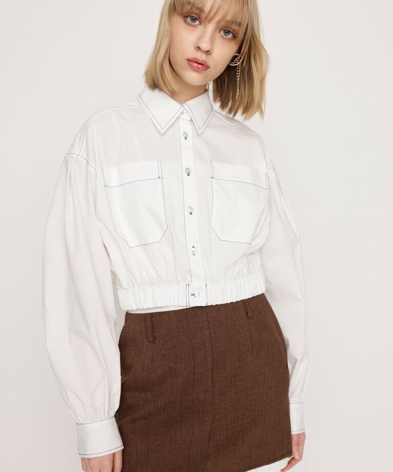 SLY「WAIST BAND CROPPED シャツ」|シャツ・ブラウス|
