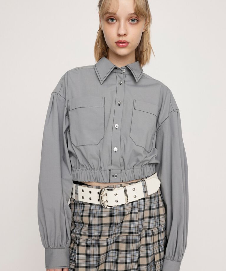 SLY「WAIST BAND CROPPED シャツ」|シャツ・ブラウス|