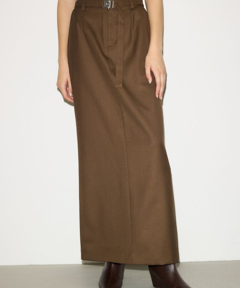 SLY「MANNISH BELTED I LINE ロングスカート」|スカート|