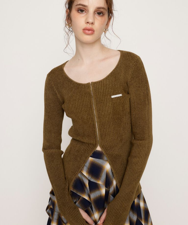 SLY「FRONT HOOK MOLE YARN トップス」|ニット・セーター|KHA