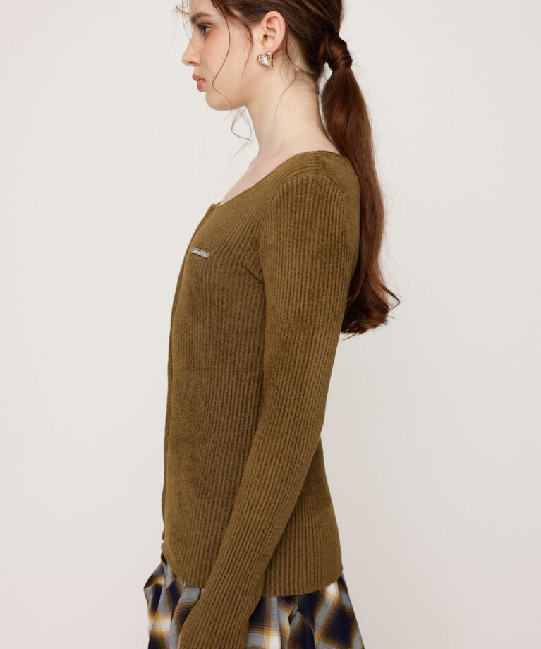 SLY「FRONT HOOK MOLE YARN トップス」|ニット・セーター|