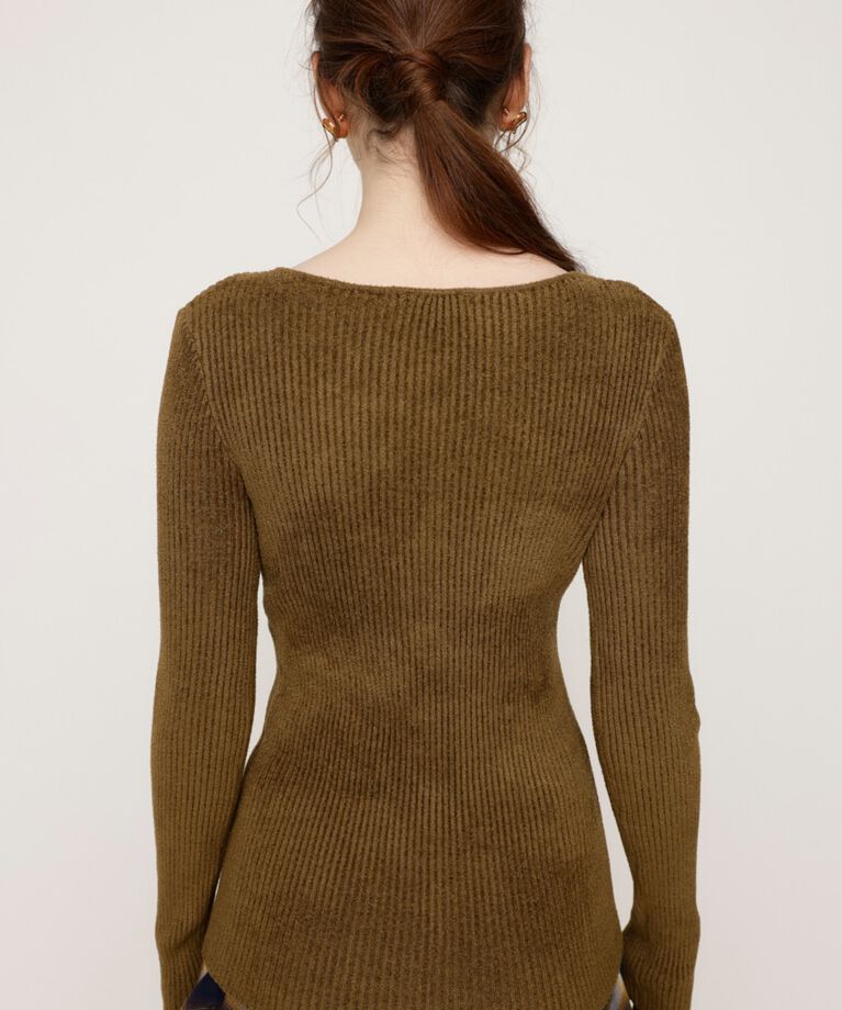 SLY「FRONT HOOK MOLE YARN トップス」|ニット・セーター|