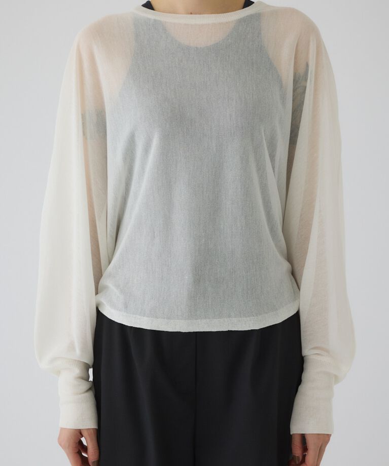 RIM.ARK 「Sheer dolman knit tops」|ニット・セーター|WHT