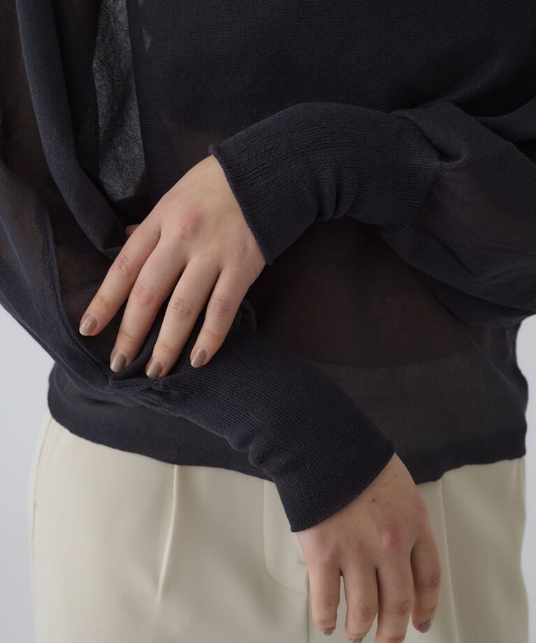 RIM.ARK 「Sheer dolman knit tops」|ニット・セーター|