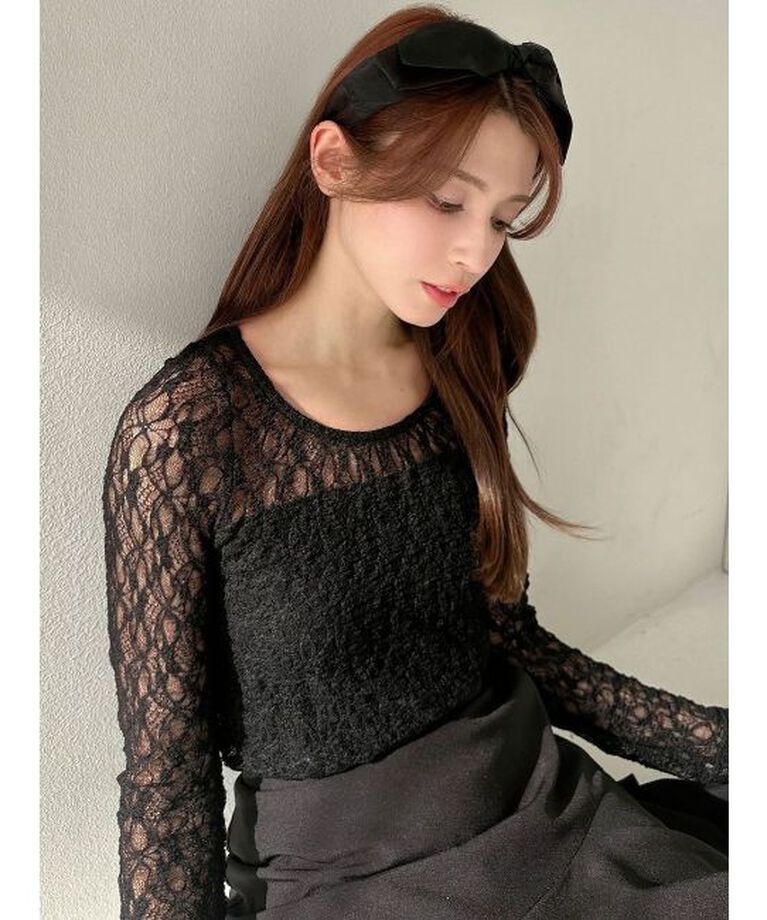 RESEXXY「カップ付きストレッチレーストップス」|Tシャツ・カットソー|