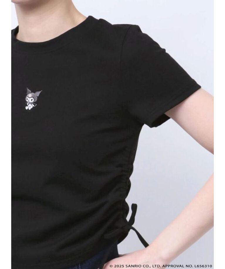 MERCURYDUO「【メロクロコラボ】クロミワンポイント刺繍クロップドTシャツ」|Tシャツ・カットソー|