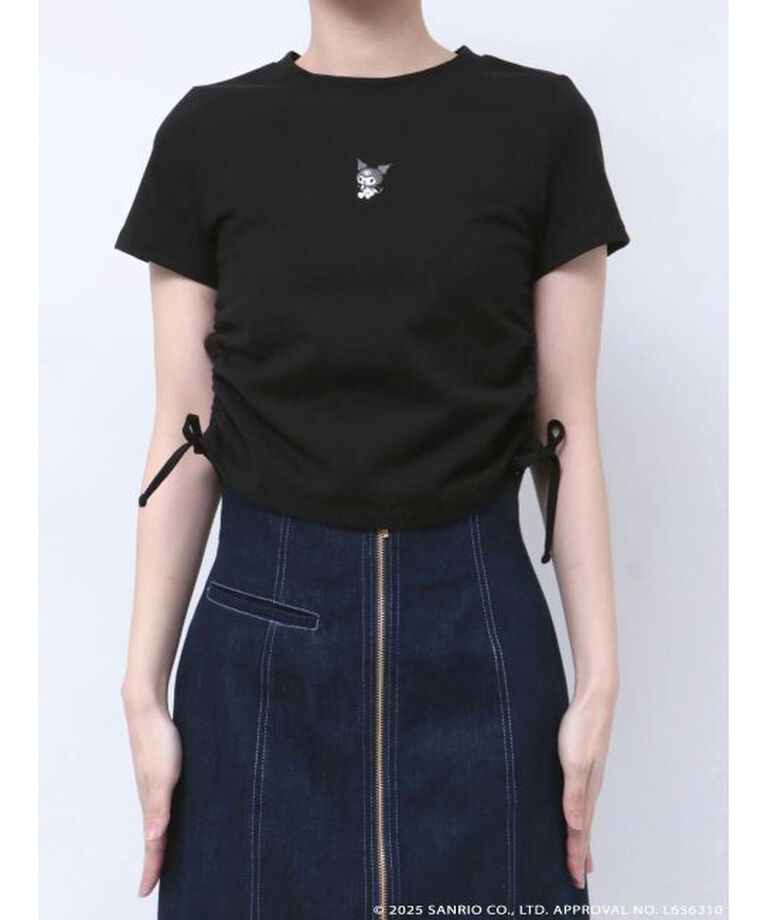 MERCURYDUO「【メロクロコラボ】クロミワンポイント刺繍クロップドTシャツ」|Tシャツ・カットソー|
