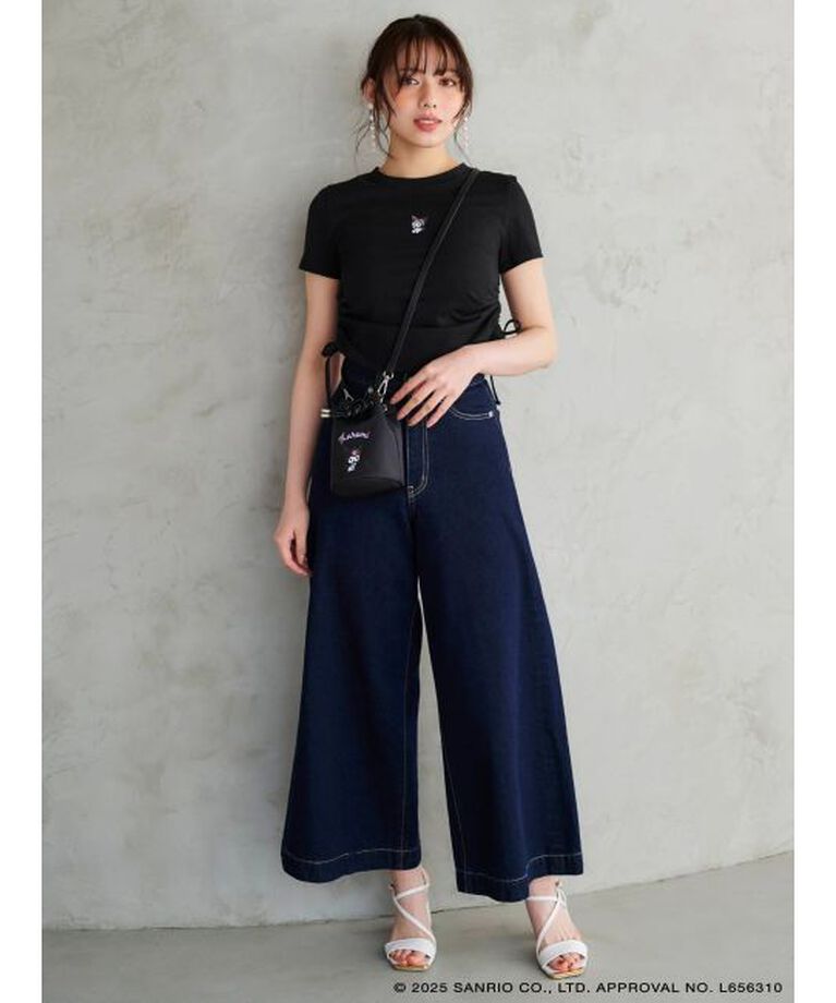 MERCURYDUO「【メロクロコラボ】クロミワンポイント刺繍クロップドTシャツ」|Tシャツ・カットソー|