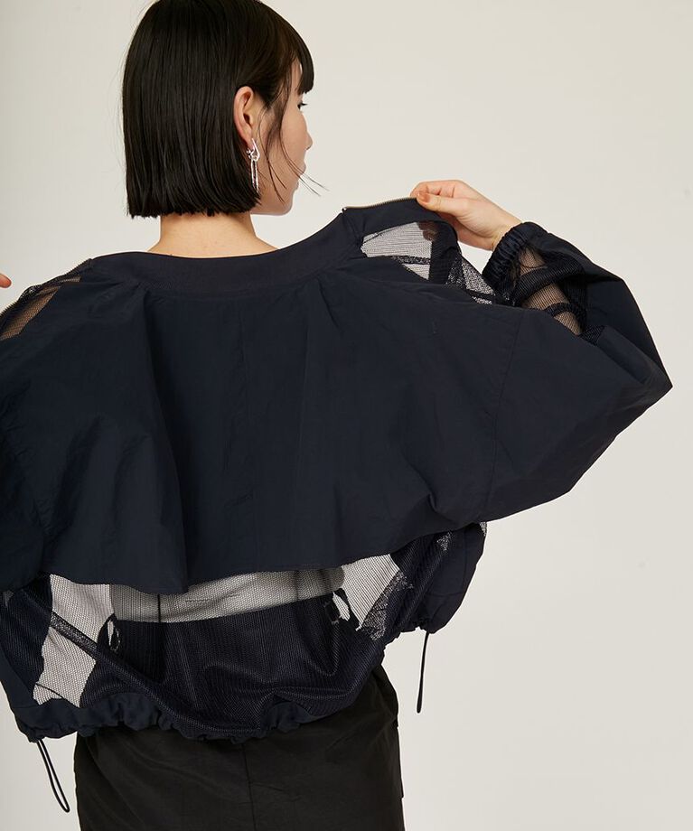 emmi atelier「メッシュブルゾン」|ブルゾン・スタジャン|