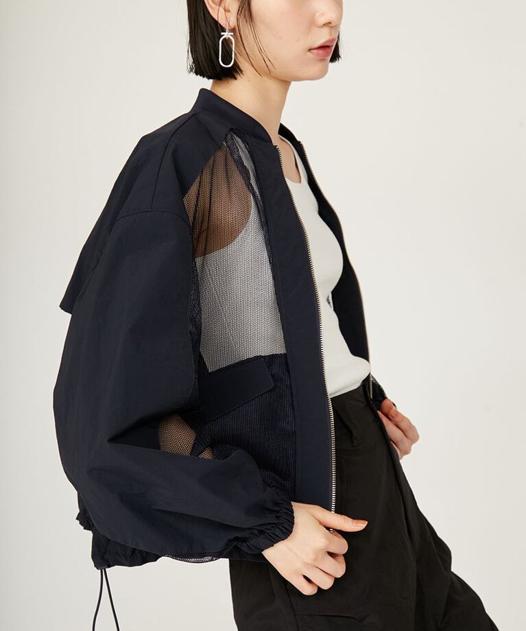 emmi atelier「メッシュブルゾン」|ブルゾン・スタジャン|