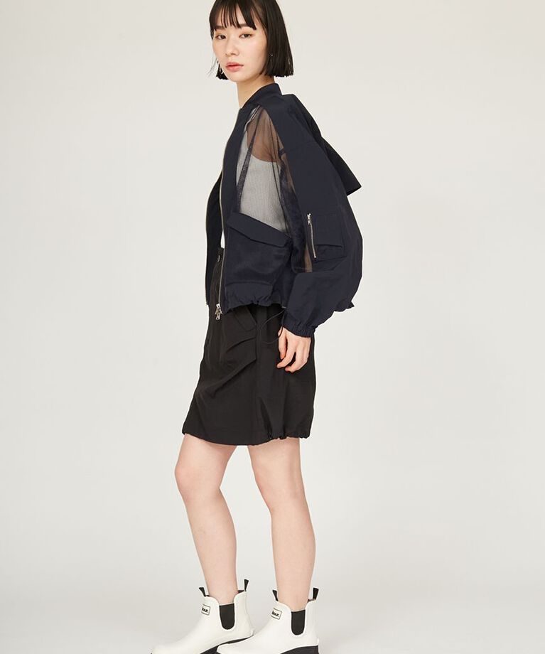emmi atelier「メッシュブルゾン」|ブルゾン・スタジャン|
