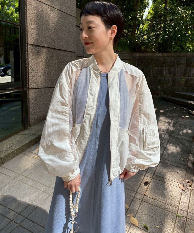 emmi atelier「メッシュブルゾン」|ブルゾン・スタジャン|