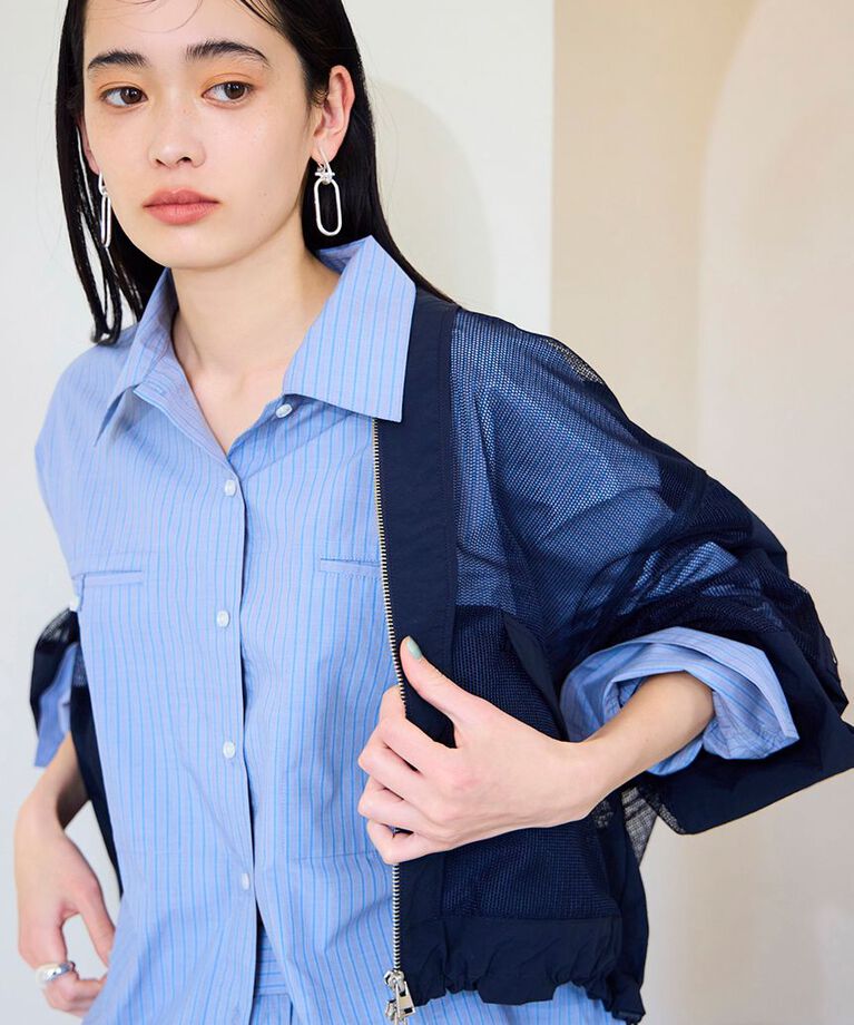 emmi atelier「メッシュブルゾン」|ブルゾン・スタジャン|