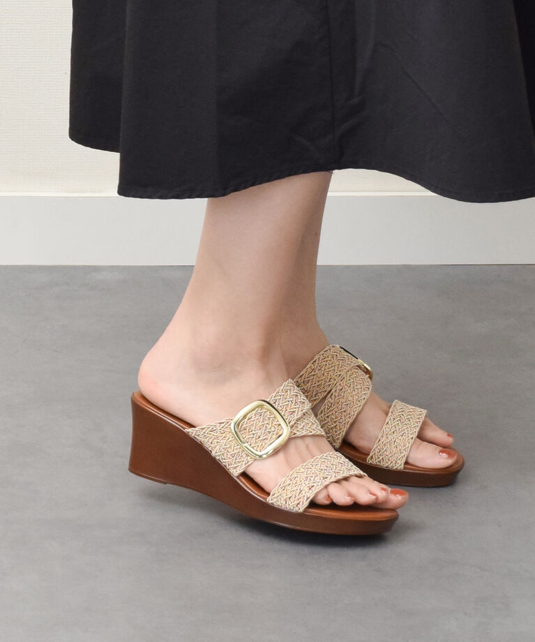 IMPORT SELECT「【ITALIAN SHOEMAKERS】ビッグバックルミュールサンダル(952362)」|サンダル|BG