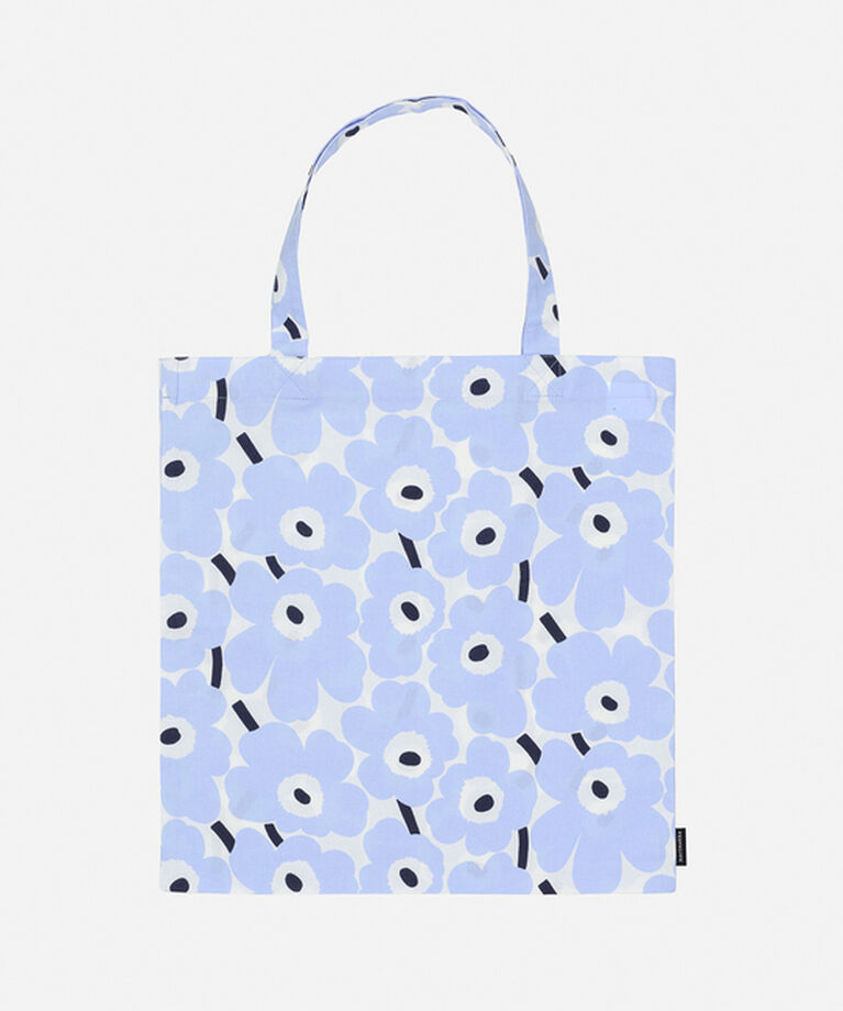 Marimekko「【アジア限定】Mini Unikko トートバッグ 44×43cm」|トートバッグ|ﾗｲﾄﾌﾞﾙｰ×ﾎﾜｲﾄ