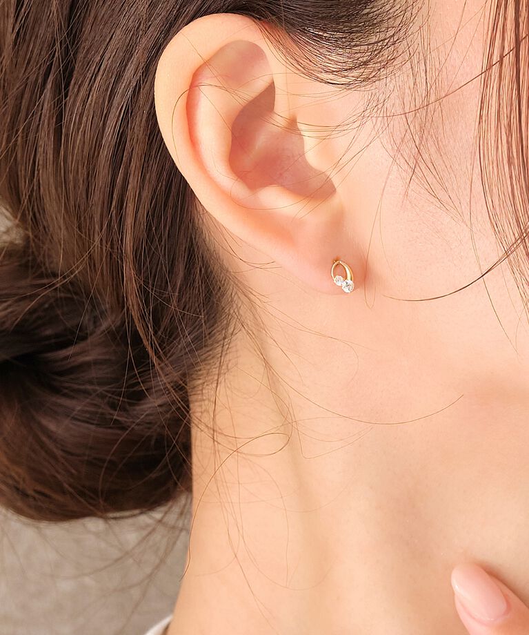 Phoebe「【K10】センシュアルリーフピアス／BOX＆ショッパーつき」|ピアス|ゴールド