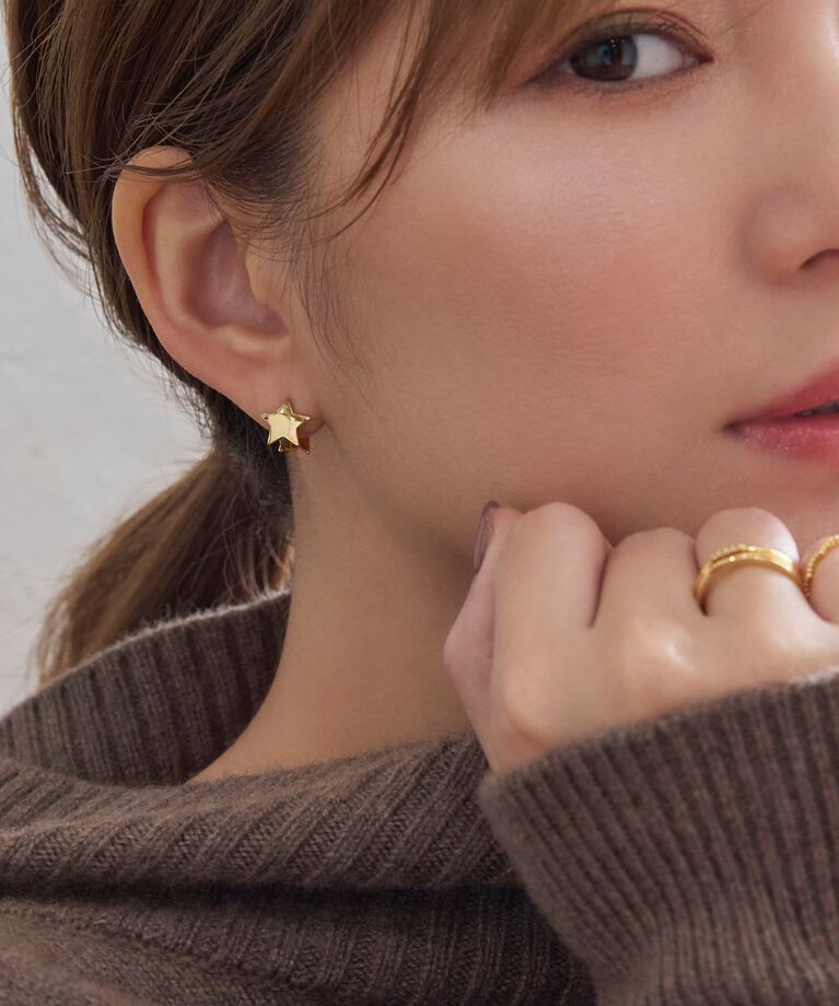 Phoebe「シャイニングスターワンタッチピアス」|ピアス|