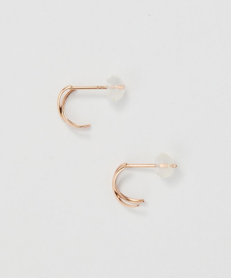 Phoebe「【K10】クロッシングピアス　ローズゴールド／限定BOX＆ショッパーつき」|ピアス|