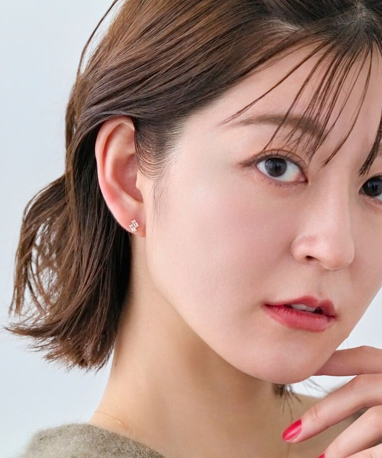 Phoebe「【K10】ツインバケットピアス　ローズゴールド／限定BOX＆ショッパーつき」|ピアス|