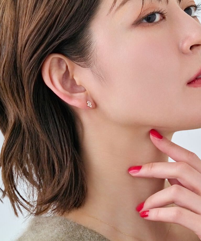 Phoebe「【K10】ツインバケットピアス　ローズゴールド／限定BOX＆ショッパーつき」|ピアス|
