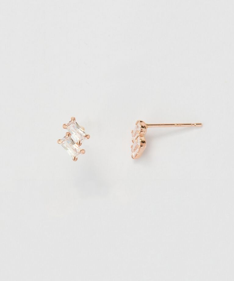 Phoebe「【K10】ツインバケットピアス　ローズゴールド／限定BOX＆ショッパーつき」|ピアス|