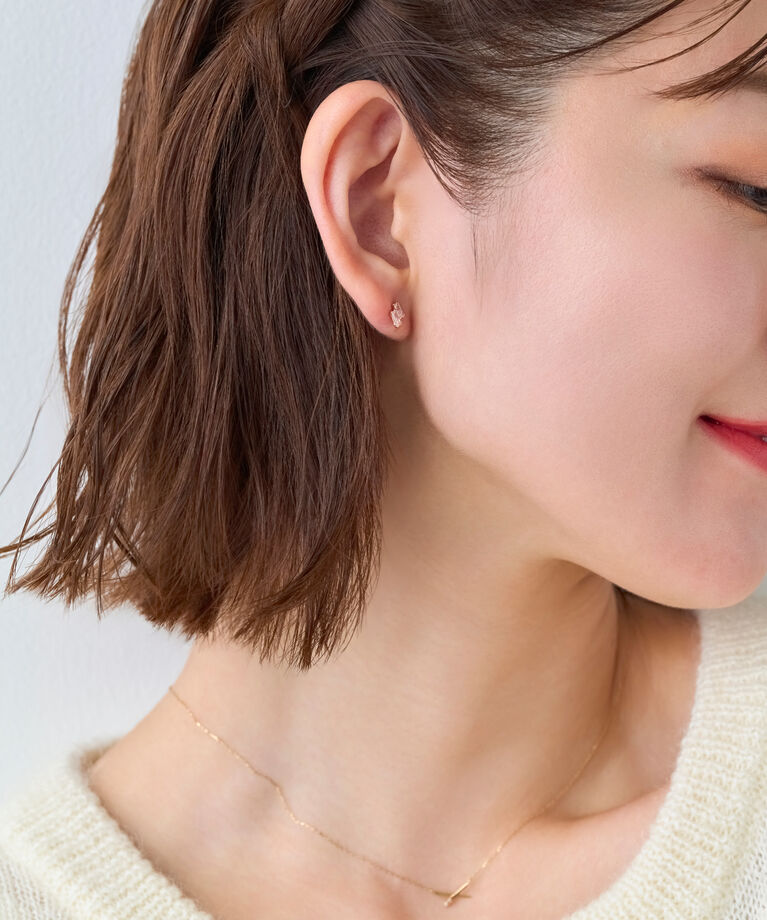 Phoebe「【K10】ツインバケットピアス　ローズゴールド／限定BOX＆ショッパーつき」|ピアス|