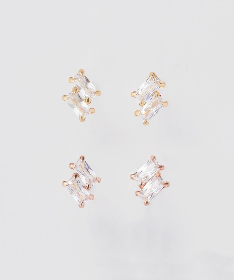Phoebe「【K10】ツインバケットピアス　ローズゴールド／限定BOX＆ショッパーつき」|ピアス|