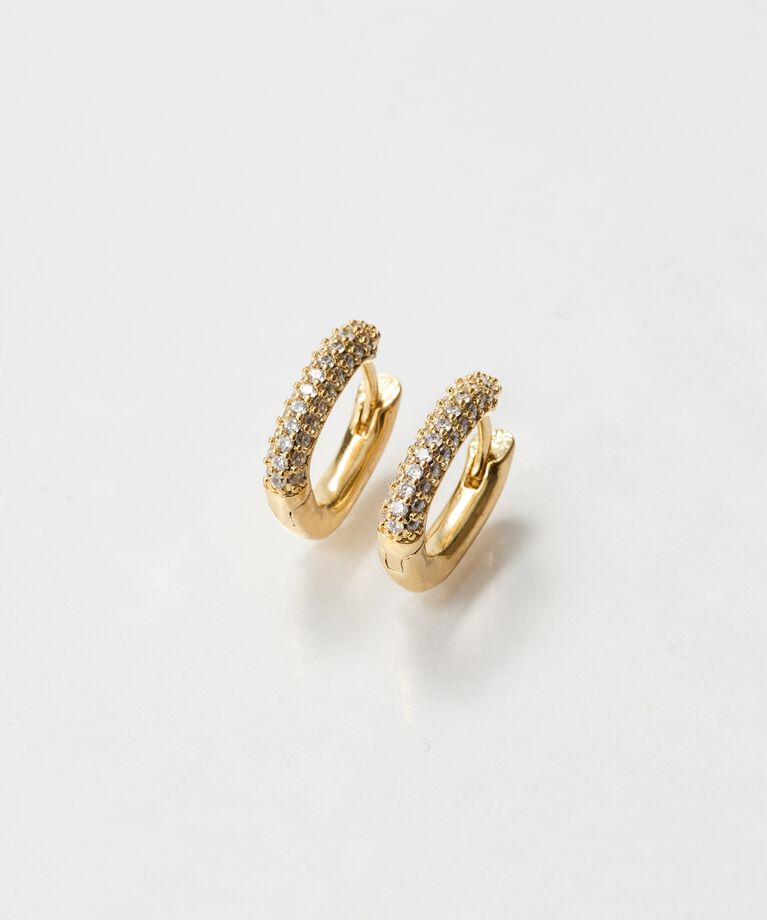 Phoebe「パヴェビジューオーバルフープピアス」|ピアス|