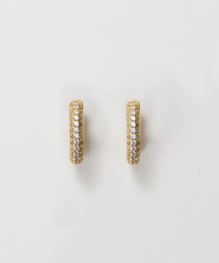 Phoebe「パヴェビジューオーバルフープピアス」|ピアス|